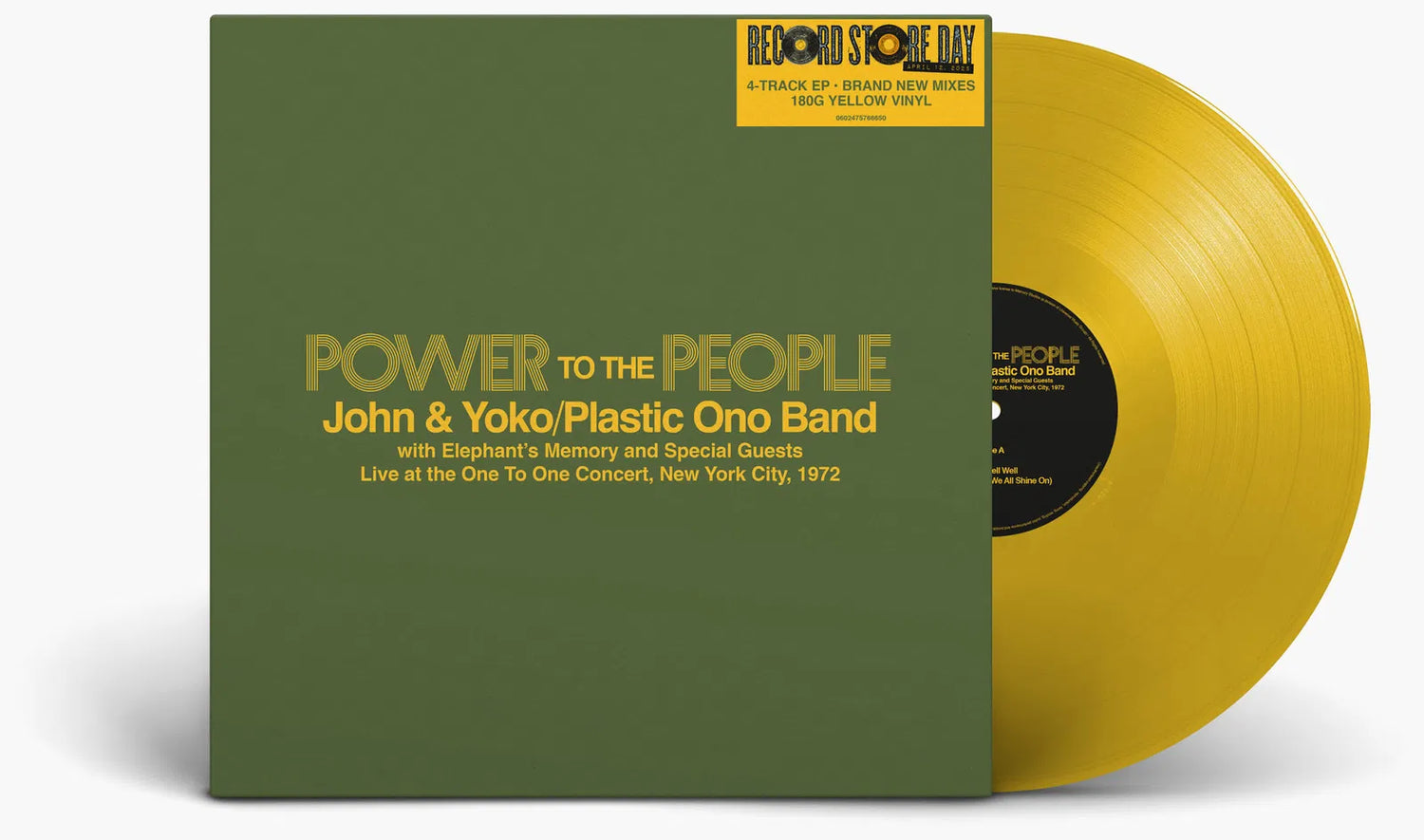 John & Yoko/Plastic Ono Band – Power to the People (EP 12″ Amarillo • RSD 2025 •)