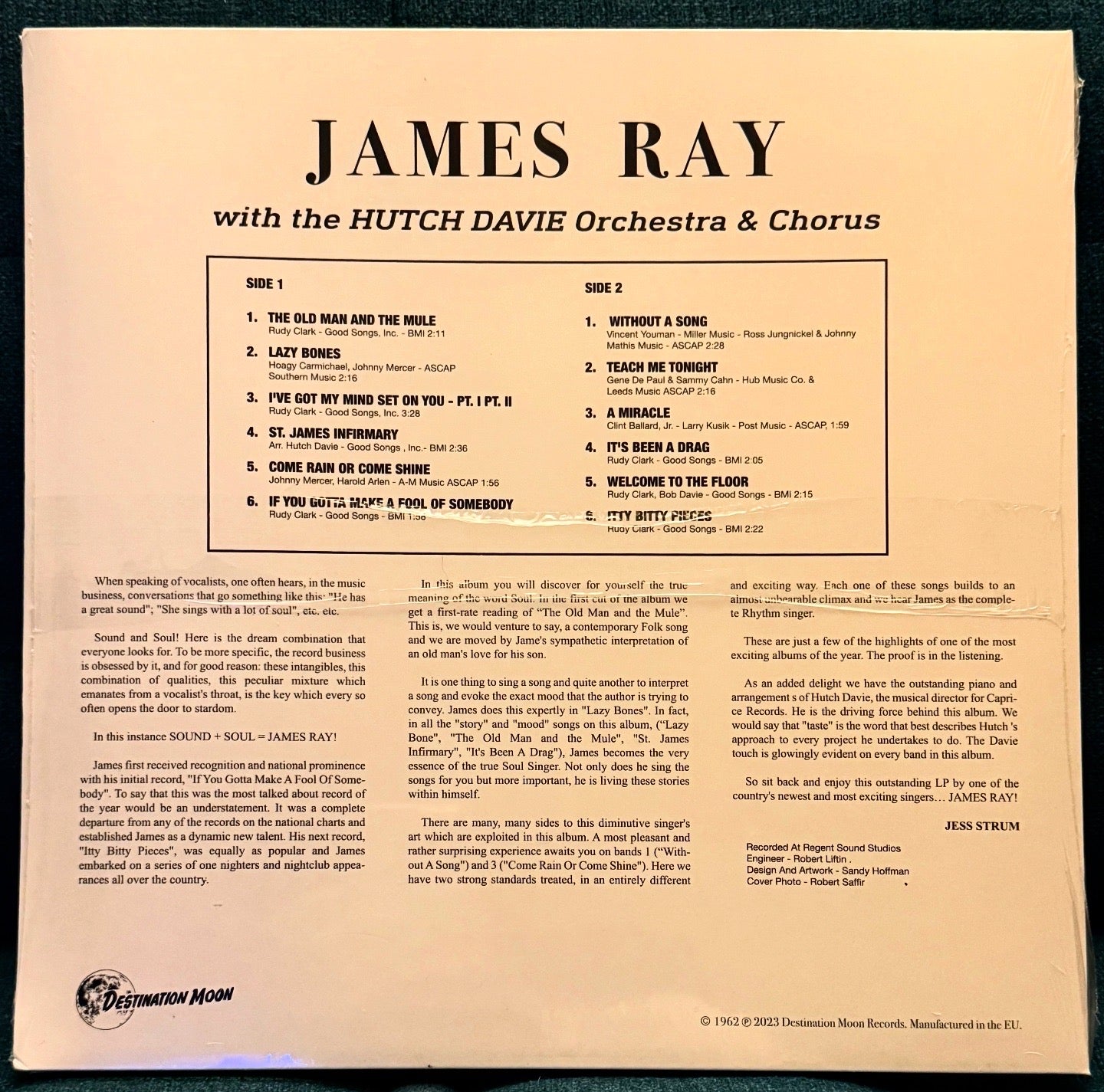 James Ray – Álbum Debut (Vinilo Transparente – Edición Limitada 294/500)