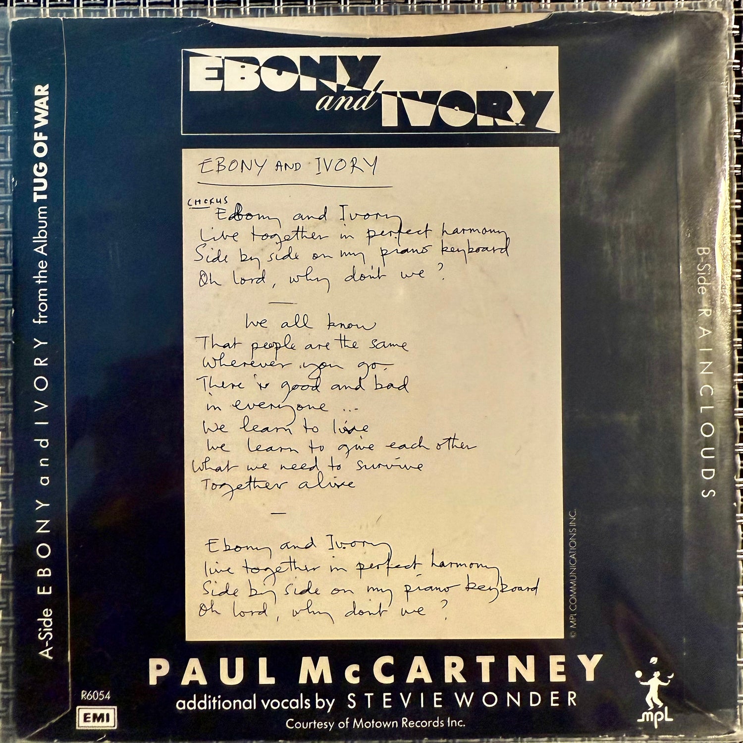 Paul McCartney & Stevie Wonder – Ebony and Ivory (7″ Single Parlophone, 1982 UK)
