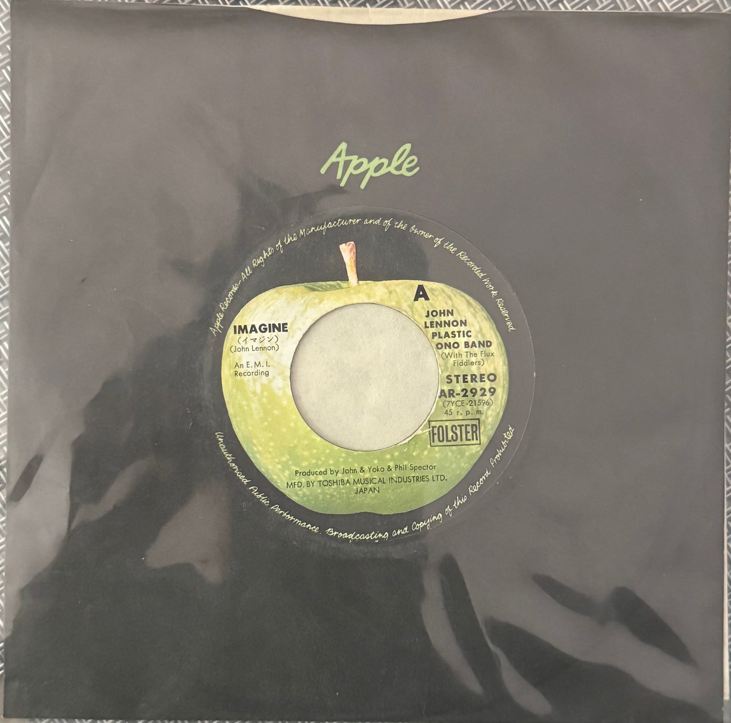 John Lennon – Imagine (Single 7″ Japón • Apple, 45 RPM)