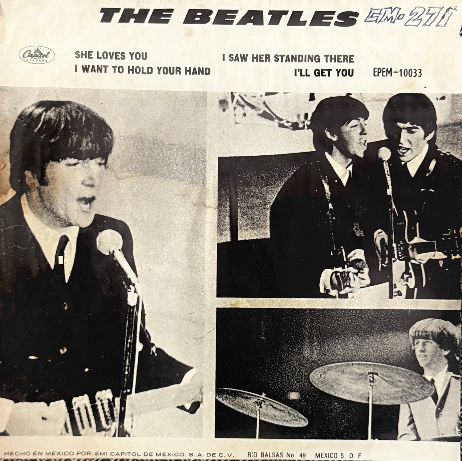 The Beatles – Ella te ama (EP 7″ México • Capitol, 45 RPM)