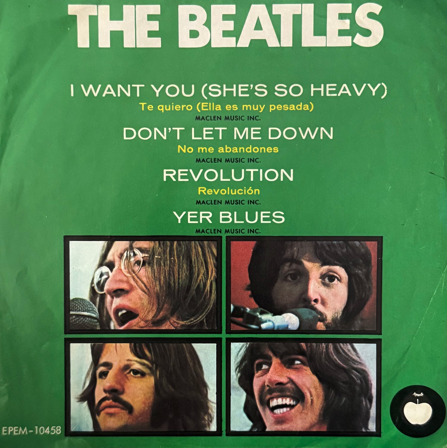 The Beatles – I Want You (EP 7″ México • Capitol, 45 RPM)