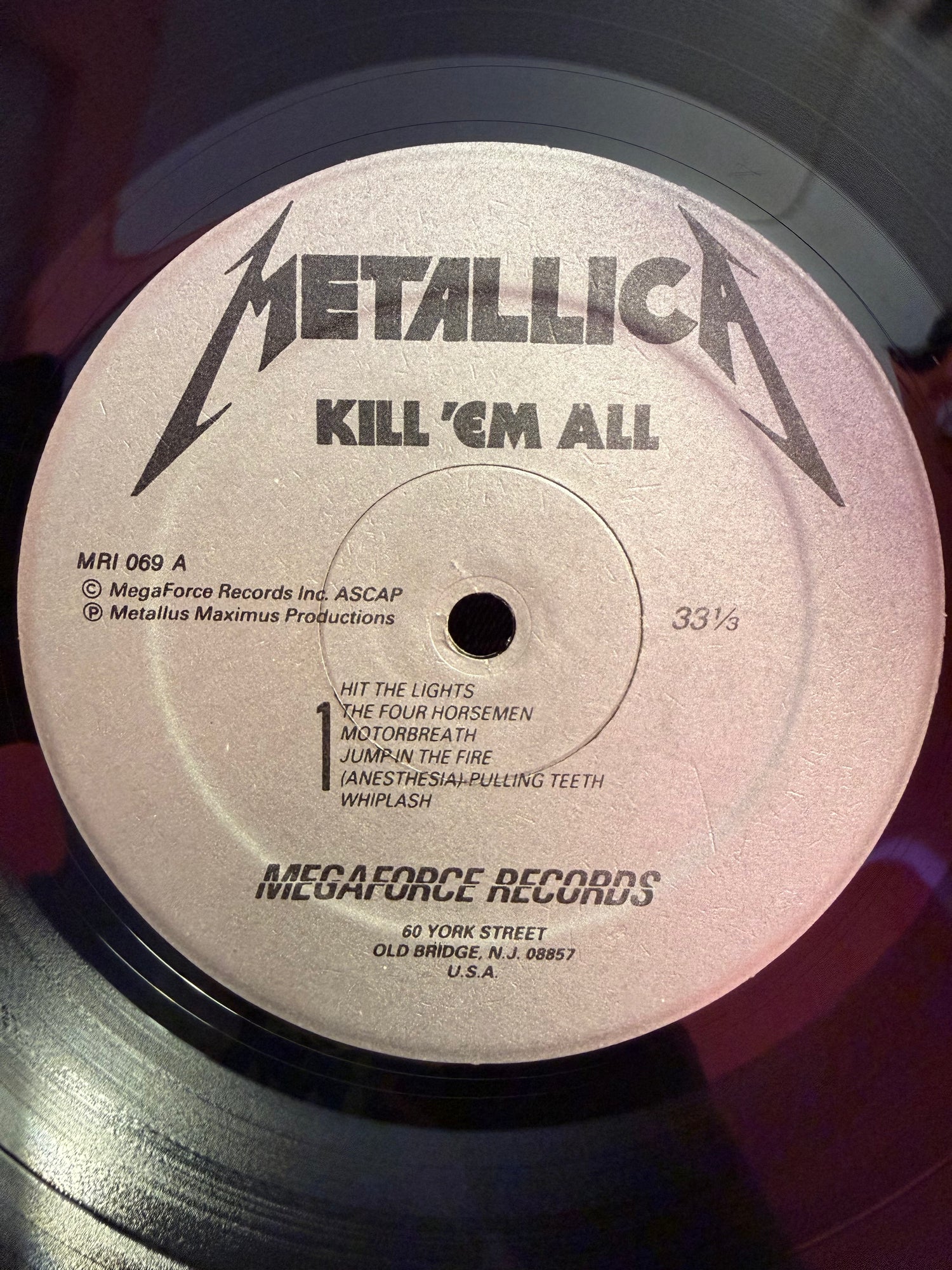 Metallica · Kill ’Em All (Megaforce MRI-069 Early US Sterling Pressing)