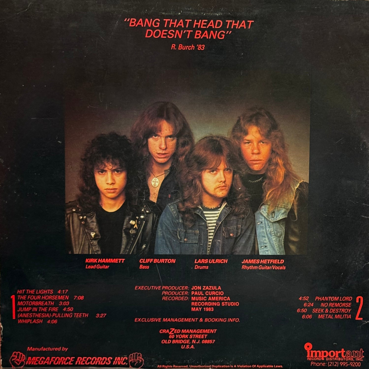 Metallica · Kill ’Em All (Megaforce MRI-069 Early US Sterling Pressing)