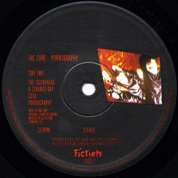 The Cure – Pornography (Vinilo LP 12″ | Original UK 1982 – Fiction Records FIXD 7)