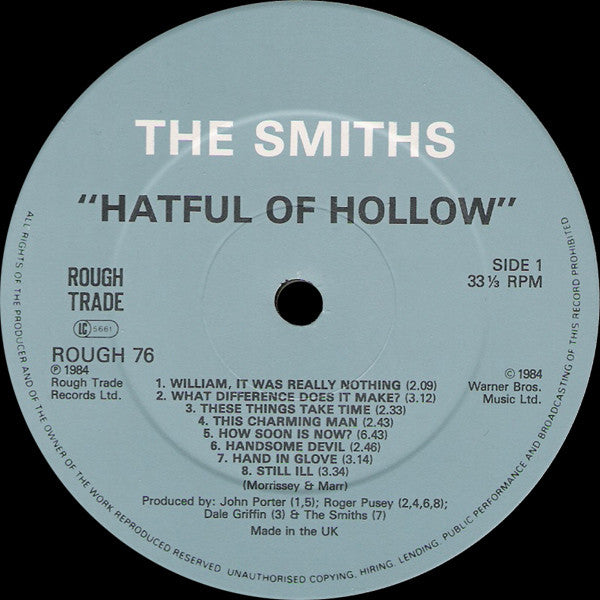 The Smiths – Hatful of Hollow (Vinilo Original Rough Trade, UK)