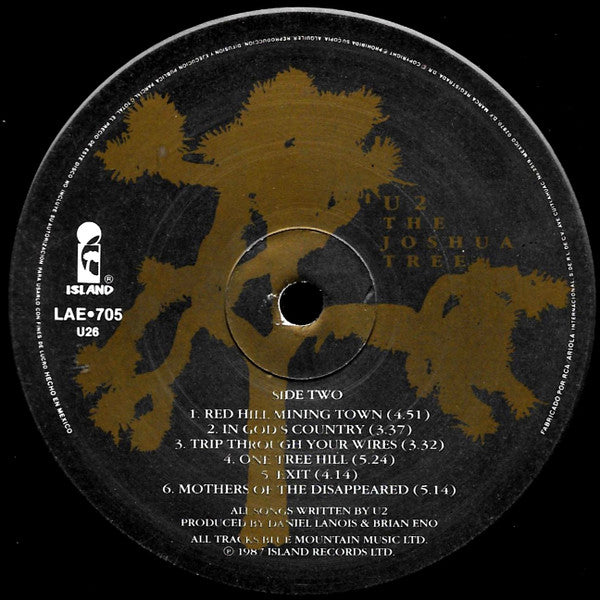U2 – The Joshua Tree (Vinilo México 1987 • Island Records)