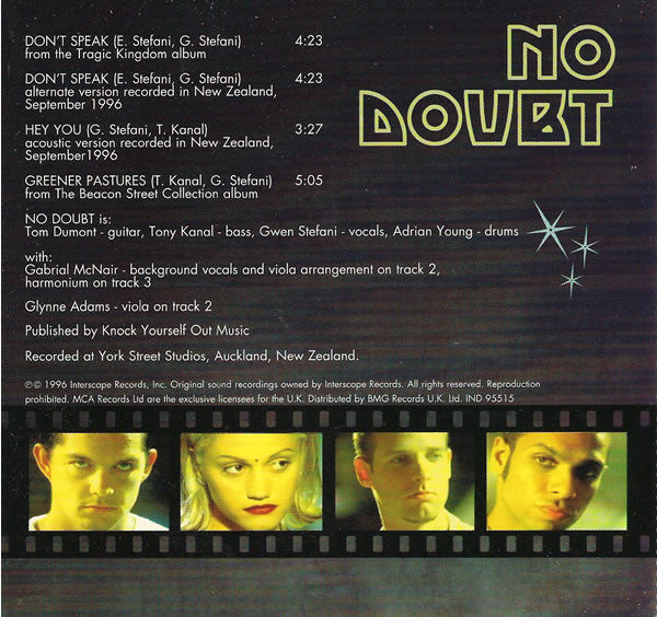 No Doubt – Don't Speak (CD Single · 1996 Interscope US)