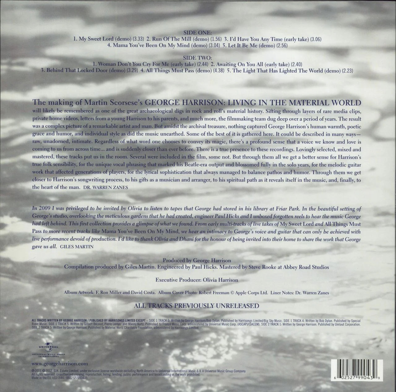 George Harrison – Early Takes Vol. 1 (Vinilo LP | Rarezas del Documental de Martin Scorsese)